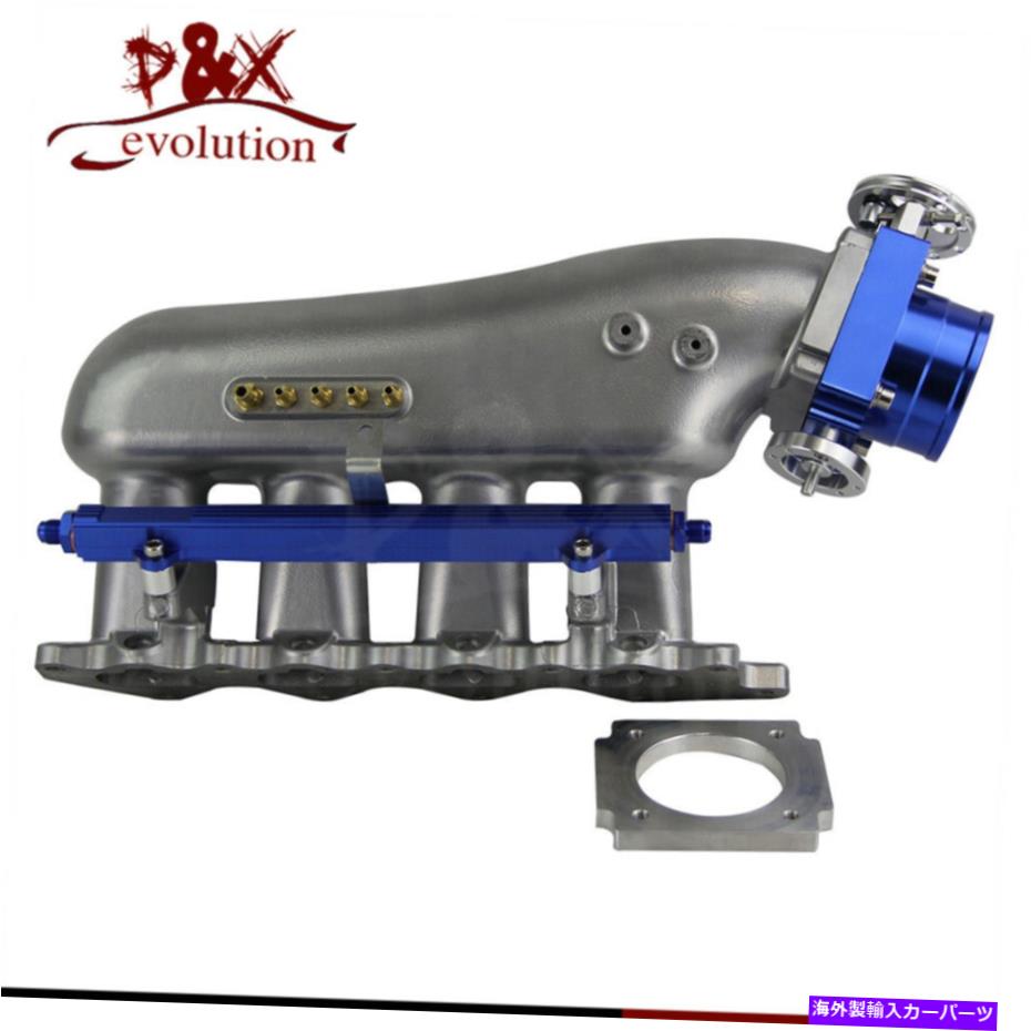 Intake Manifold 摂取マニホールド +80mmスロットルボディ +三菱ランサーの燃料レールevo iv v vi Intake Manifold+80mm throttle body +Fuel Rail for Mitsubishi Lancer EVO IV V VI【並行輸入品】