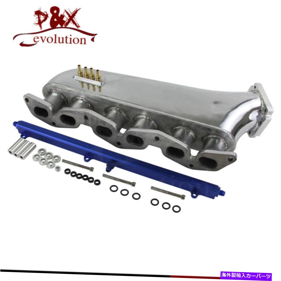 Intake Manifold トヨタのための洗練された吸気マニホールドブルー燃料レール1jzgteターボハッチバック Polished Intake Manifold Blue Fuel Rail for Toyota Supra 1JZGTE Turbo Hatchback【並行輸入品】