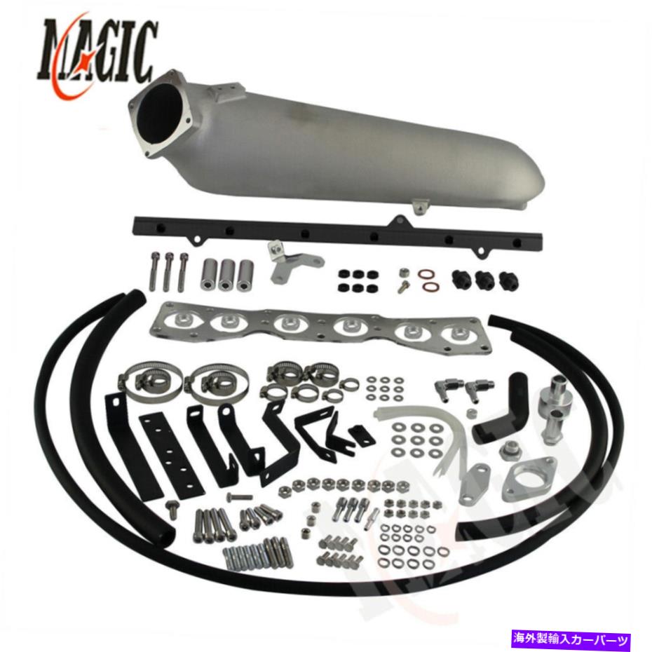 Intake Manifold トヨタスプラターボJZA80 2JZ-GTE 93-98ブラックの吸気マニホールド +燃料レール Intake Manifold + Fuel Rail For Toyota Supra Turbo JZA80 2JZ-GTE 93-98 Black【並行輸入品】