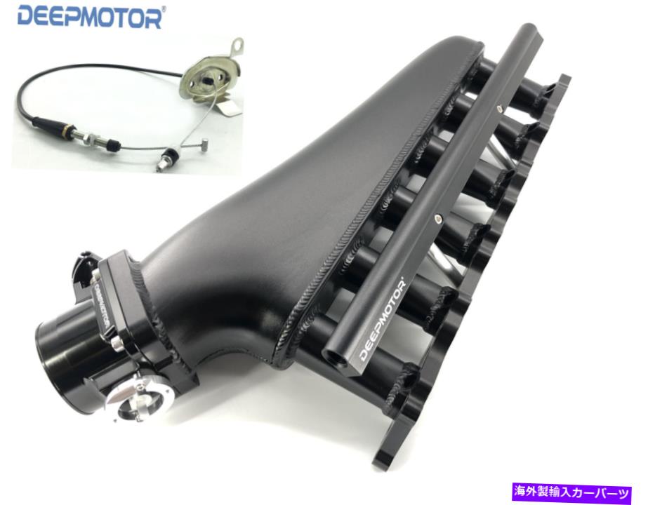 Intake Manifold DeepMotor RB20 RB20DET BILLET INTAKEマニホールド燃料レールスロットルボディセットブラック Deepmotor RB20 RB20DET Billet Intake Manifold Fuel Rail Throttle Body Set Black【並行輸入品】