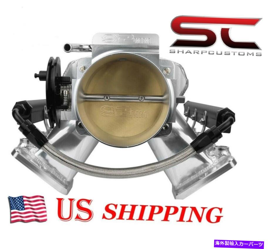 Intake Manifold 92mm LS3スクエアポートシートメタルインテーク製造されたティグアルミニウム燃料レール 92mm LS3 Square port SHEET METAL INTAKE FABRICATED TIG ALUMINUM W/FUEL RAILS【並行輸入品】｜Us Custom Parts Shop USDM