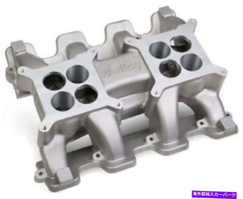 Intake Manifold Holley LSキャブレターマニホールド、2x4デュアルプレーン、シルバー、LS Gen III/IV、LS3/L92、rect HOLLEY LS CARBURETED MANIFOLD,2X4 DUAL PLANE,SILVER,LS GEN III/IV,LS3/L92,RECT【並行輸入品】