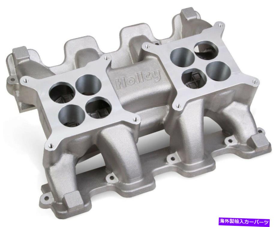 Intake Manifold New Holley LSキャブレットマニホールド、シルバー、2x4デュアルプレーン、4150、Gen 3 LS1、LS2、LS6 NEW HOLLEY LS CARBURETED MANIFOLD,SILVER,2X4 DUAL PLANE,4150,GEN 3 LS1,LS2,LS6【並行輸入品】
