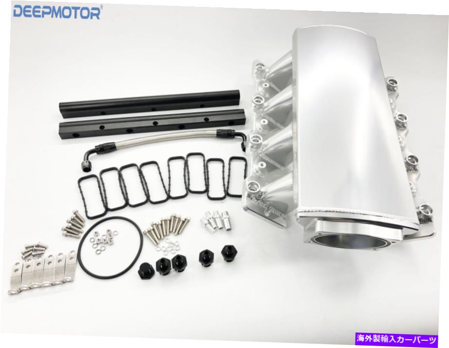 Intake Manifold ロープロファイルインテークマニホールドLS1 LS2 LS6 102mm Wマップセンサーポート燃料レールシルバー Low Profile Intake Manifold LS1 LS2 LS6 102mm w MAP Sensor Port Fuel Rail Silver【並行輸入品】