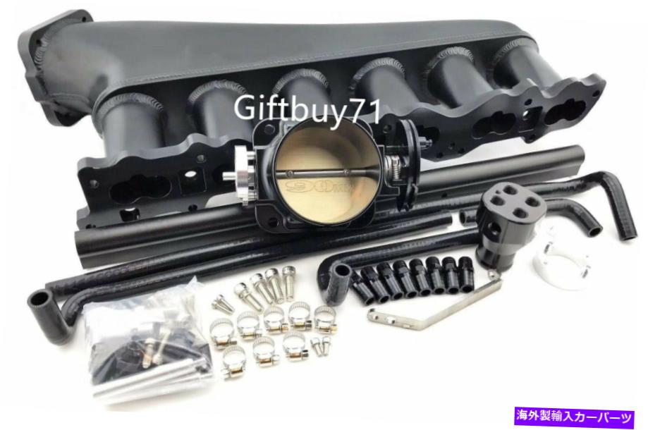 Intake Manifold 2JZ ge tig溶接シートメタル製造摂取量w/90mmスロットルボディブラック 2JZ GE TIG WELDED SHEETMETAL FABRICATED INTAKE SUPRA W/90mm THROTTLE BODY Black【並行輸入品】｜Us Custom Parts Shop USDM