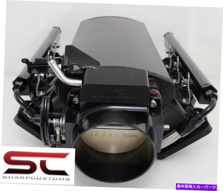 Intake Manifold ブラックロー102mm溶接LS1吸気マニホールド燃料レールスロットルボディ製造 BLACK LOW 102mm Welded LS1 Intake Manifold Fuel Rails Throttle Body Fabricated【並行輸入品】