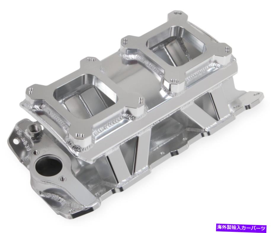 Intake Manifold HolleySnip?rシートメタル製造吸気マニホールド、SBC、デュアル4150、シルバー HOLLEY SNIPЕR SHEET METAL FABRICATED INTAKE MANIFOLD,SBC,DUAL 4150,SILVER【並行輸入品】