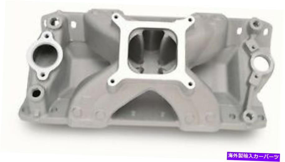 Intake Manifold Edelbrock 2925 Super Victorシングル飛行機レース摂取量SBC Chevy 350 383 434サテン Edelbrock 2925 Super Victor Single Plane Race Intake SBC Chevy 350 383 434 Satin【並行輸入品】