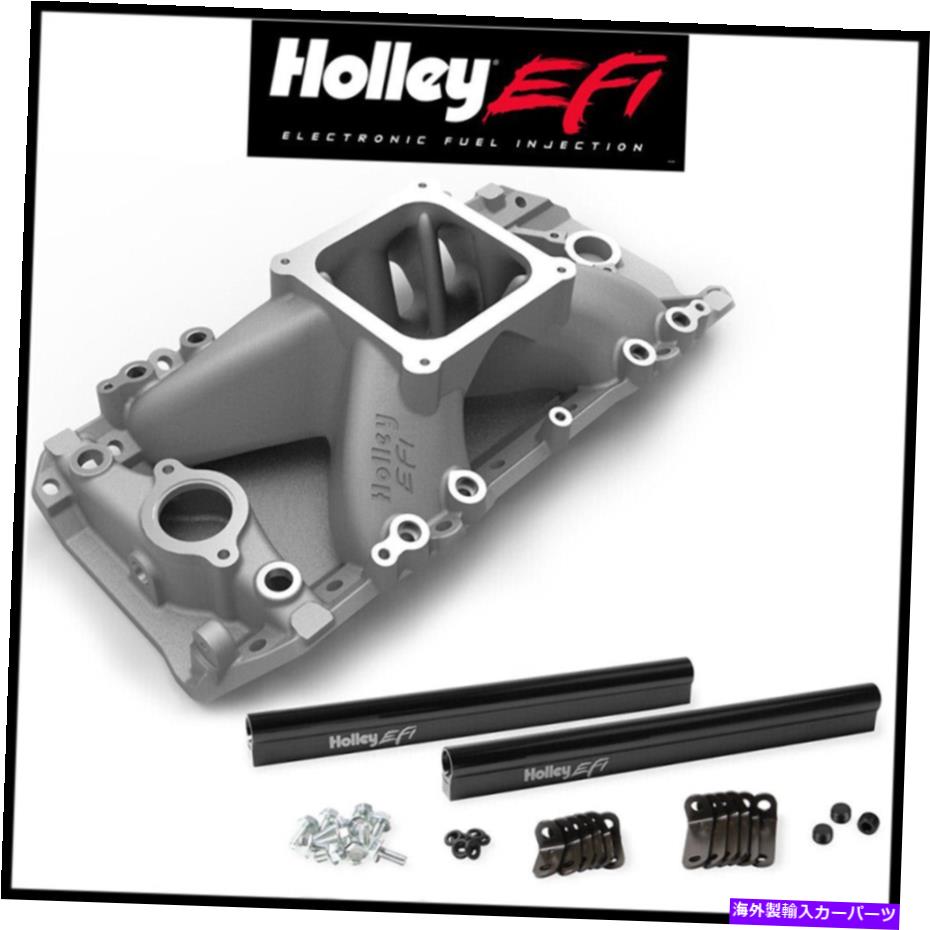 Intake Manifold Holley EFI 4500インテークマニホールドw/燃料レール楕円形のポートビッグブロックシボレー396-454 Holley EFI 4500 Intake Manifold w/Fuel Rails Oval Port Big Block Chevy 396-454【並行輸入品】