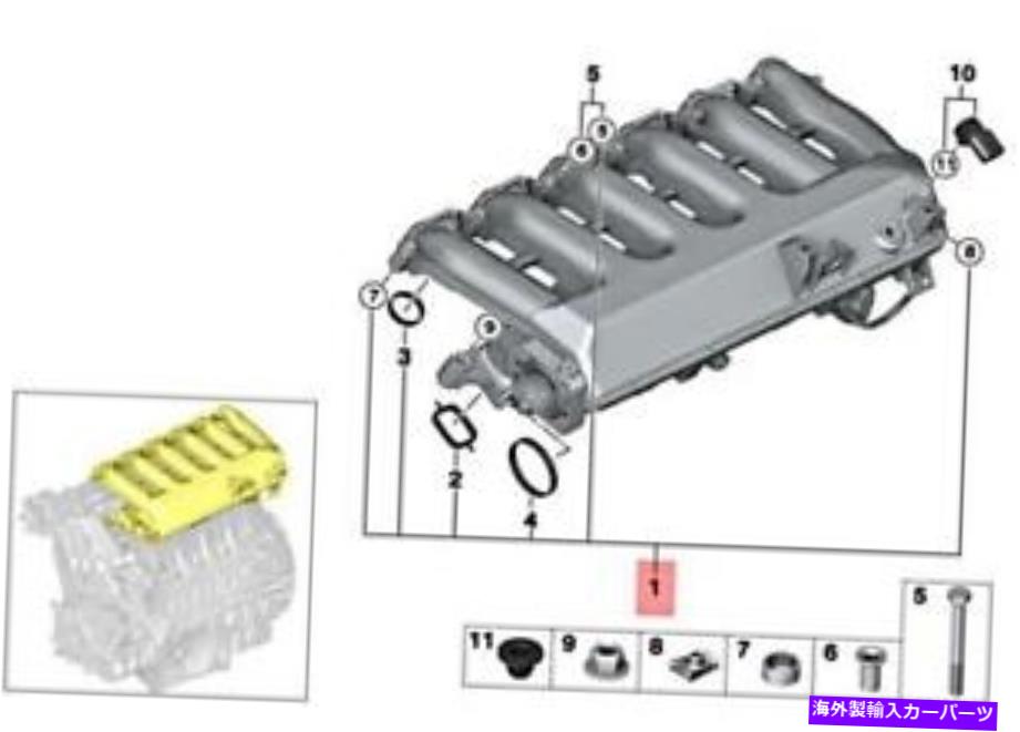 Intake Manifold BMW E70 E90 335D X5インテークマニホールド付きマニホールドw/フラップ制御にはガスケットが含まれています本物 For BMW E70 E90 335d X5 Intake Manifold w/ Flap Control Includes Gaskets Genuine【並行輸入品】|Us Custom Parts Shop USDM
