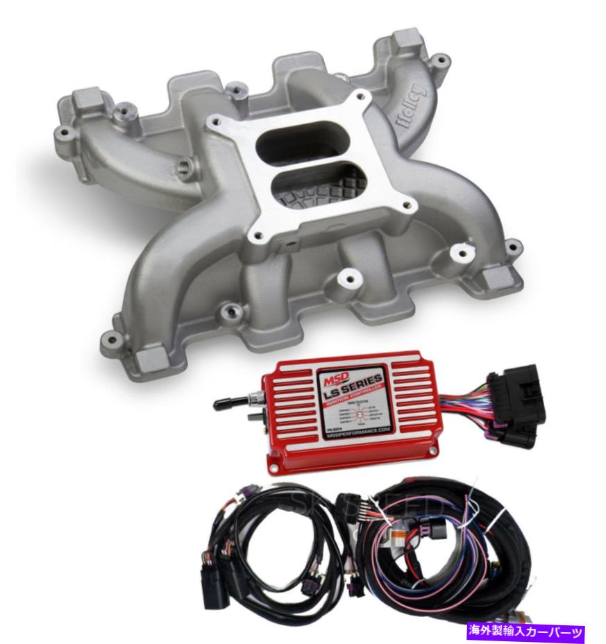 Intake Manifold skspeed ezkit ls炭水化物変換Holley 300-130デュアルプレーンインテーク/MSD 6014ボックス skspeed EZKIT LS Carb Conversion Holley 300-130 Dual Plane Intake/MSD 6014 Box【並行輸入品】