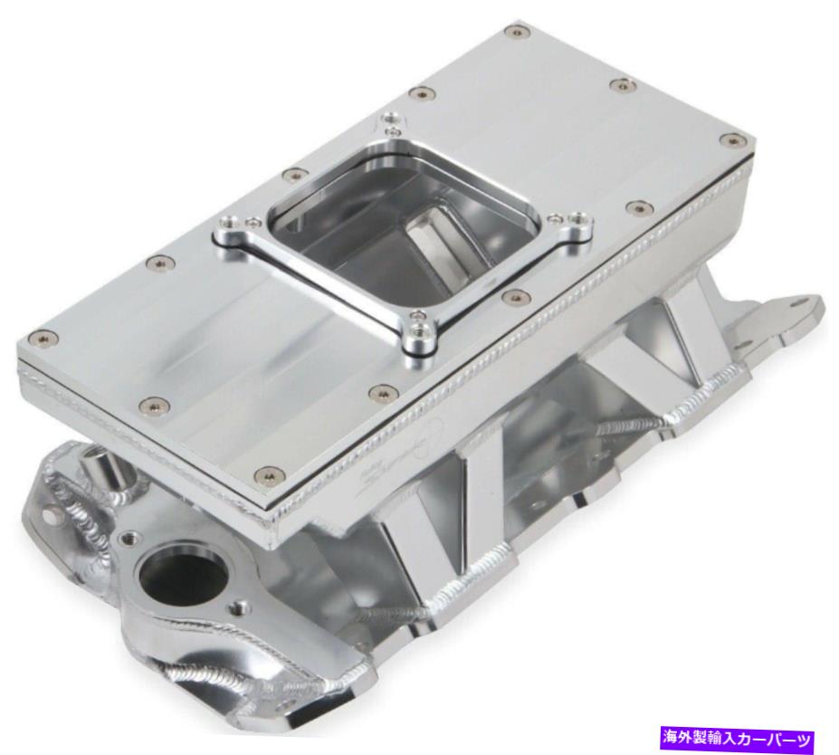 Intake Manifold 新しいHolley Sniper Sheetr Metal Faubreated Intake Manifold、Silver、4500、SBC Gen I NEW HOLLEY SNIPЕR SHEET METAL FABRICATED INTAKE MANIFOLD,SILVER,4500,SBC GEN I【並行輸入品】