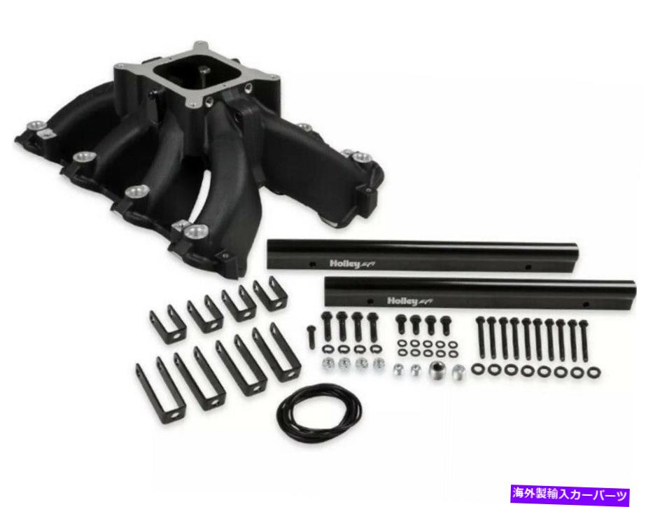 Intake Manifold Holley 300-255BKシングルプレーンEFIスプリットデザイン吸気マニホールドGM LS1/LS2ブラック Holley 300-255BK Single Plane EFI Split-Design Intake Manifold GM LS1/LS2 Black【並行輸入品】 136,400円