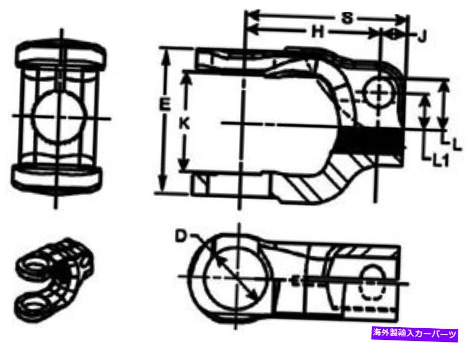 Driveshaft ドライブシャフトエンドヨークダナスパイサー10-4-611SX Drive Shaft End Yoke DANA Spicer 10-4-611SX【並行輸入品】