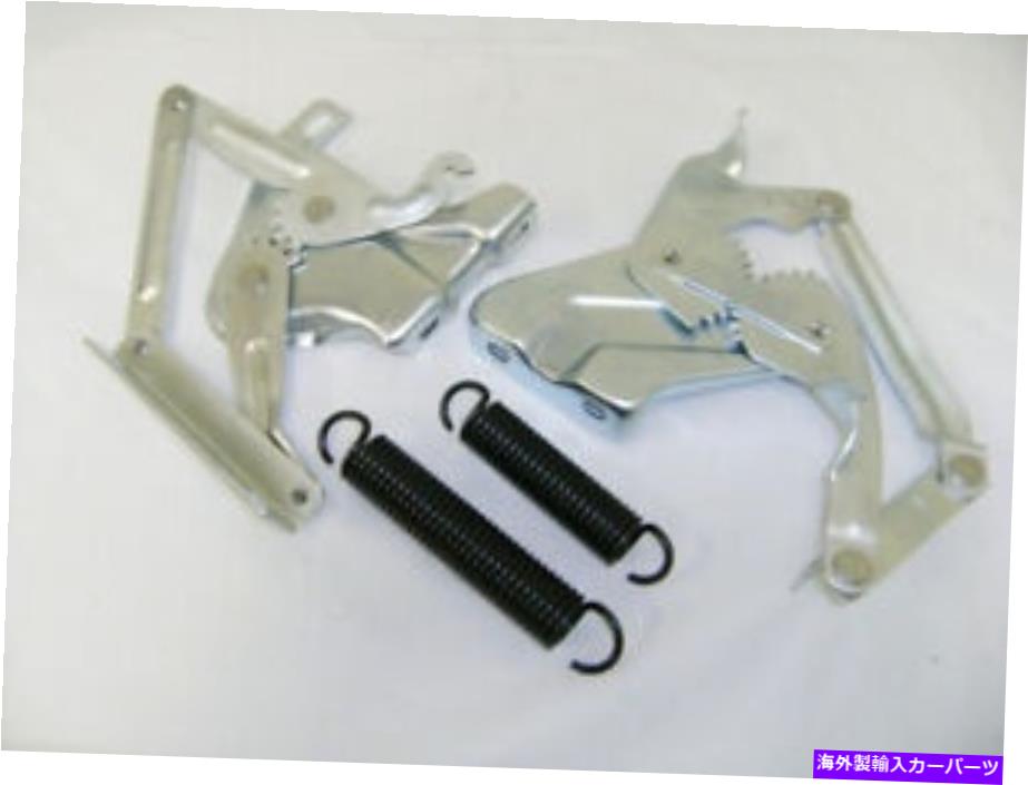 HOOD HINGES 1955 1956 1957シボレーGMCピックアップトラックフードヒンジ付きスプリングセットヒンジ 1955 1956 1957 Chevy GMC Pick Up Truck Hood Hinge w/ Spring SET Hinges【並行輸入品】