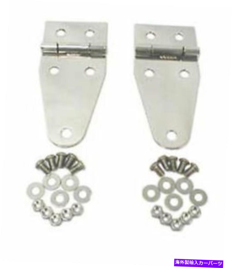 HOOD HINGES Jeep CJ YJ Wrangler 76-95ステンレスフードヒンジペアx 11111.01の場合 For Jeep Cj Yj Wrangler 76-95 Stainless Hood Hinges Pair X 11111.01【並行輸入品】