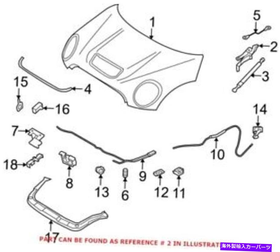 HOOD HINGES MINI 41007211639用の本物のOEMフードヒンジ Genuine OEM Hood Hinge for Mini 41007211639【並行輸入品】