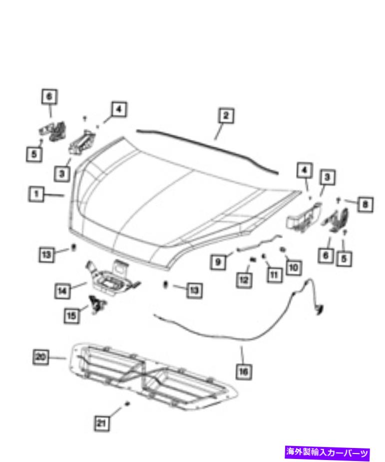 HOOD HINGES 本物のモーパルフードヒンジは68317233AAを左に左折しました Genuine Mopar Hood Hinge Left 68317233AA【並行輸入品】