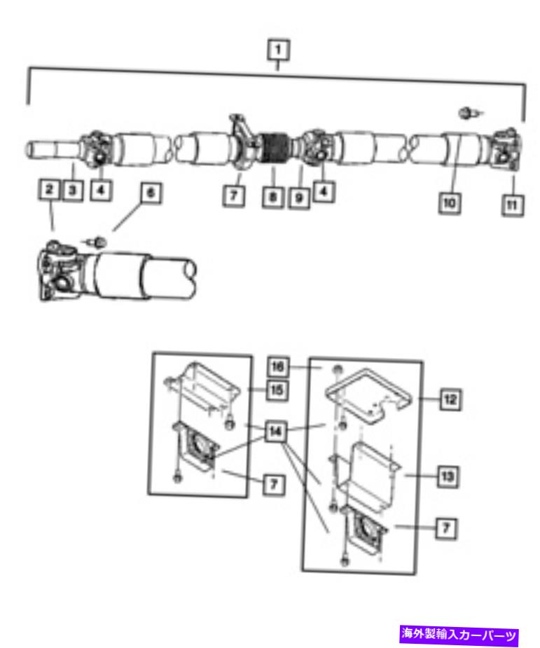 Driveshaft 本物のモーパードライブシャフトベアリングパッケージ5159978AB Genuine MOPAR Drive Shaft Bearing Package 5159978AB【並行輸入品】