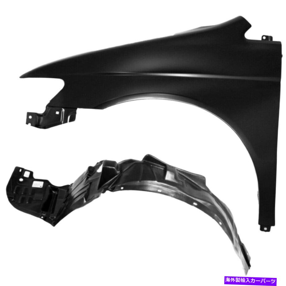 Fender Liner フロントフェンダープライミングスチール +ライナードライバーサイド1999-2004ホンダオデッセイ Front Fender Primed Steel + Liner Driver Side For 1999 - 2004 Honda Odyssey【並行輸入品】
