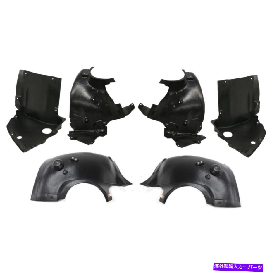 Fender Liner メルセデスCLKクラスLH＆RHのための6つのフェンダーライナーのフロント左と右のセット Set of 6 Fender Liners Front Left-and-Right for Mercedes CLK Class LH & RH【並行輸入品】