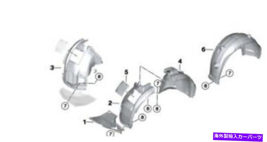 【楽天市場】Fender Liner BMW X3 G01 16-17 OEMフェンダーライナースプラッシュガード51717394817後部左 ...