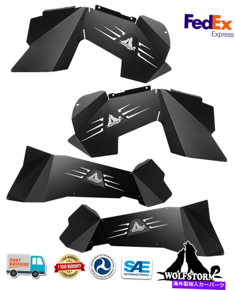 Fender Liner 2007-2018のスチールフロント＆リアインナーフェンダーライナージープラングラーJK/JKU 2/4DR Steel Front & Rear Inner Fender Liners For 2007-2018 Jeep Wrangler JK/JKU 2/4DR【並行輸入品】
