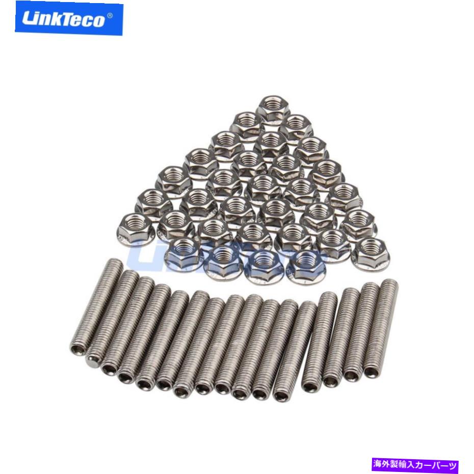exhaust manifold Ford F150 4.6L 5.4L用のステンレス鋼ボルト排気マニホールドヘッダースタッドキット Stainless Steel Bolts Exhaust Manifold Header Stud Kit For Ford F150 4.6L 5.4L【並行輸入品】