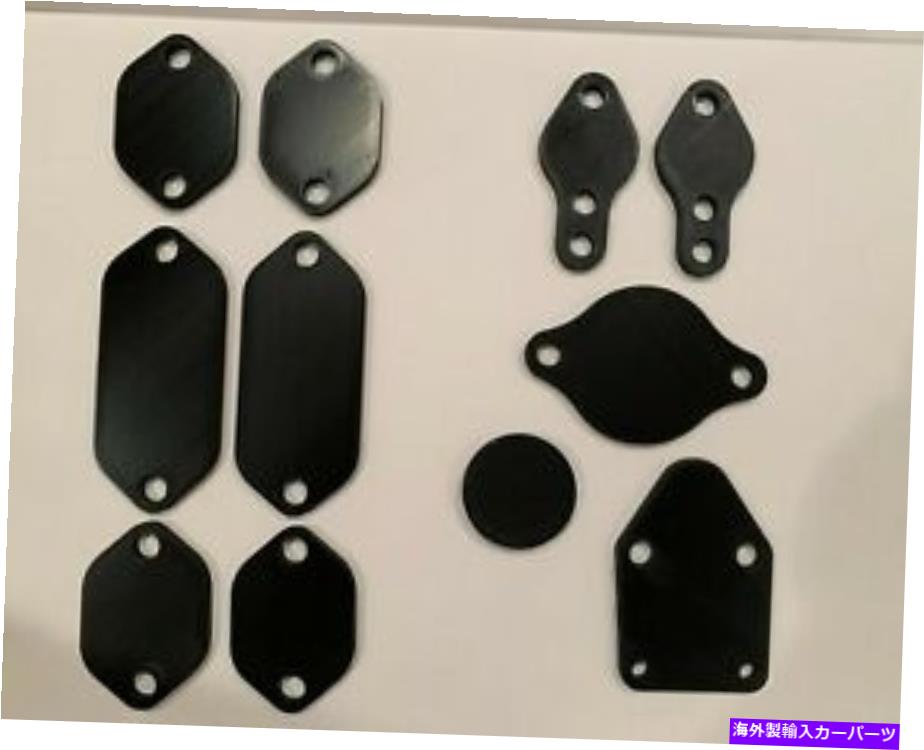 exhaust manifold 小さなブロックシボレーカバー /ブロックオフプレートキット（黒） Small Block Chevy Cover / Block Off Plate KIT (Black)【並行輸入品】