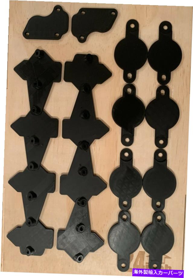 exhaust manifold Chevy LSエンジンカバー /ブロックオフキット（黒） Chevy LS Engine Covers / Block Off Kit (Black)【並行輸入品】