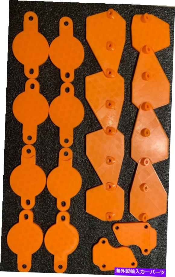 exhaust manifold Chevy LSエンジンカバー /ブロックオフキット（オレンジ） Chevy LS Engine Covers / Block Off Kit (Orange)【並行輸入品】