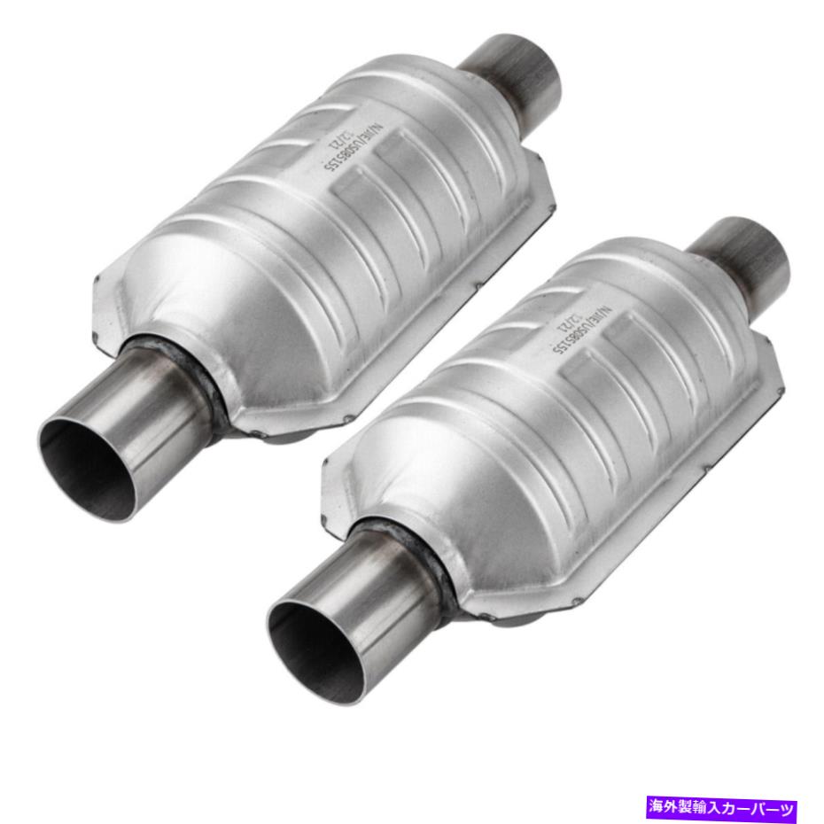exhaust manifold 2PCSユニバーサル触媒コンバーター2 \