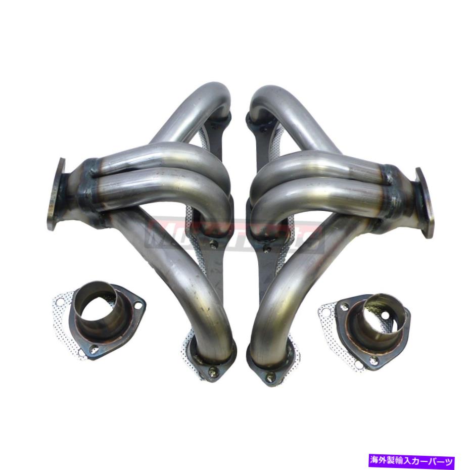 exhaust manifold 未描画の生のショーティヘッダーSBC 283-500スモールブロックシボレーストリートホットロッドアンダーオーバー Unplated Raw Shorty Header SBC 283-500 SmallBlock Chevy Street HotRod Under-Over【並行輸入品】
