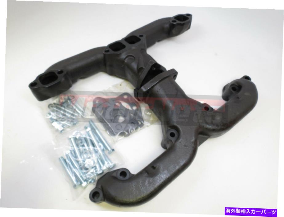 exhaust manifold スモールブロックシボレーSBC 283-350 V8ラムホーン生の排気マニホールドヘッダーストリートロッド Small Block Chevy SBC 283-350 V8 Ram Horn RAW Exhaust Manifold Header StreetRod【並行輸入品】