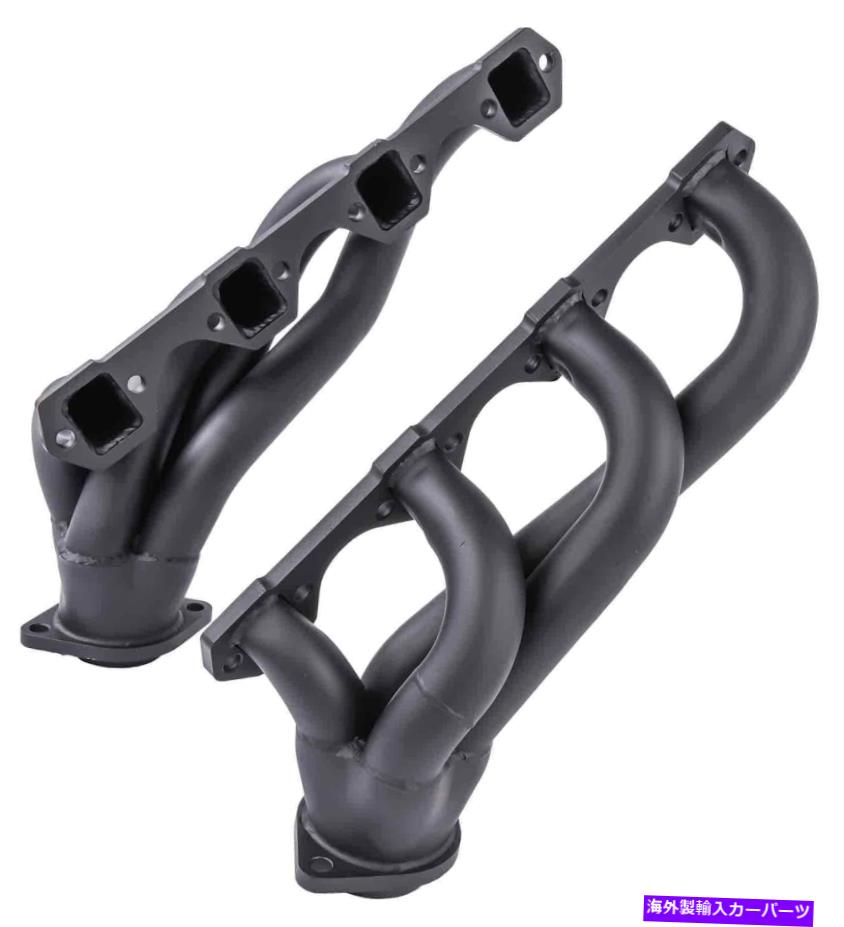 exhaust manifold JEGS 30076塗装ブラックショーティヘッダー1964-1973マスタング1966-1973フェアレーン196 JEGS 30076 Painted Black Shorty Headers 1964-1973 Mustang 1966-1973 Fairlane 196【並行輸入品】