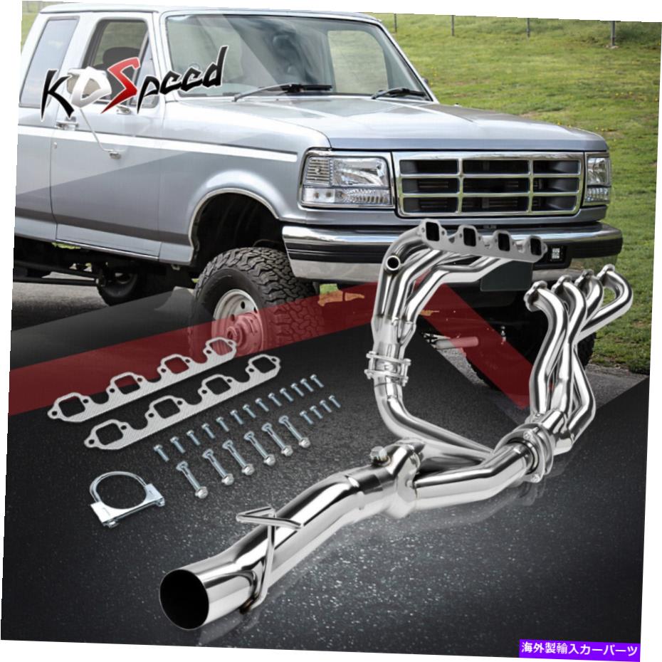exhaust manifold 88-97 Ford F250/F350 7.5L V8のステンレス中央長エキゾーストヘッダーマニホールド Stainless Mid Length Exhaust Header Manifold for 88-97 Ford F250/F350 7.5L V8【並行輸入品】