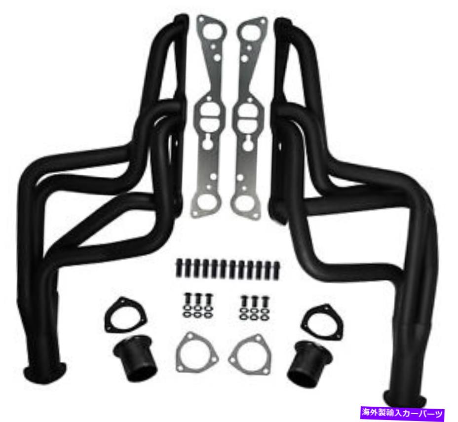 exhaust manifold 新しい1964-79ポンティアックロングチューブヘッダー、326-455、ブラック、ファイアバード、トランスアム、GTO、レマンズ NEW 1964-79 PONTIAC LONG TUBE HEADERS,326-455,BLACK,FIREBIRD,TRANS AM,GTO,LEMANS【並行輸入品】