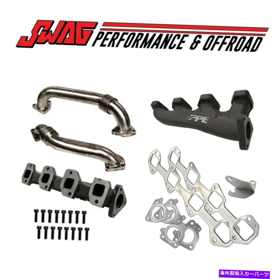 exhaust manifold PPEレース高流量排気マニホールドツインターボのアップパイプ01-15 6.6L PPE RACE HIGH FLOW EXHAUST MANIFOLDS WITH UP-PIPES FOR TWIN TURBOS 01-15 6.6L【並行輸入品】
