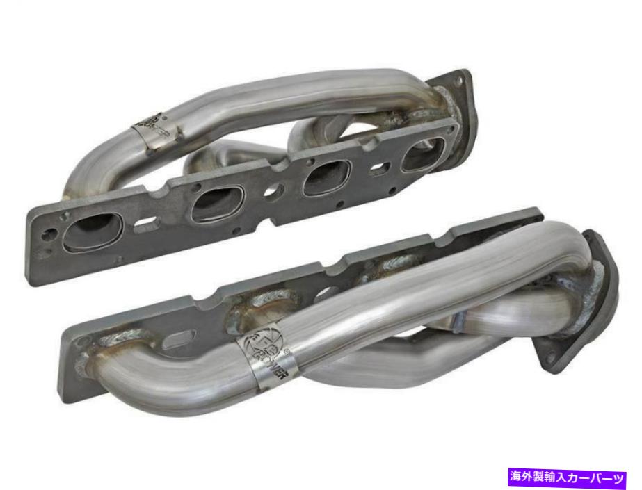 exhaust manifold AFE Power48-42001-1ツイストスチール409ステンレススチールショーティーヘッダー AFE Power 48-42001-1 Twisted Steel 409 Stainless Steel Shorty Header【並行輸入品】