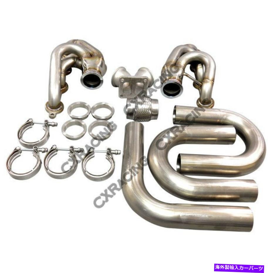 exhaust manifold cxracingユニバーサルシングルターボマニホールドヘッダーT4肘キットLS1 LSX S13 S14 CXRacing Universal Single Turbo Manifold Header T4 Elbow Kit For LS1 LSx S13 S14【並行輸入品】