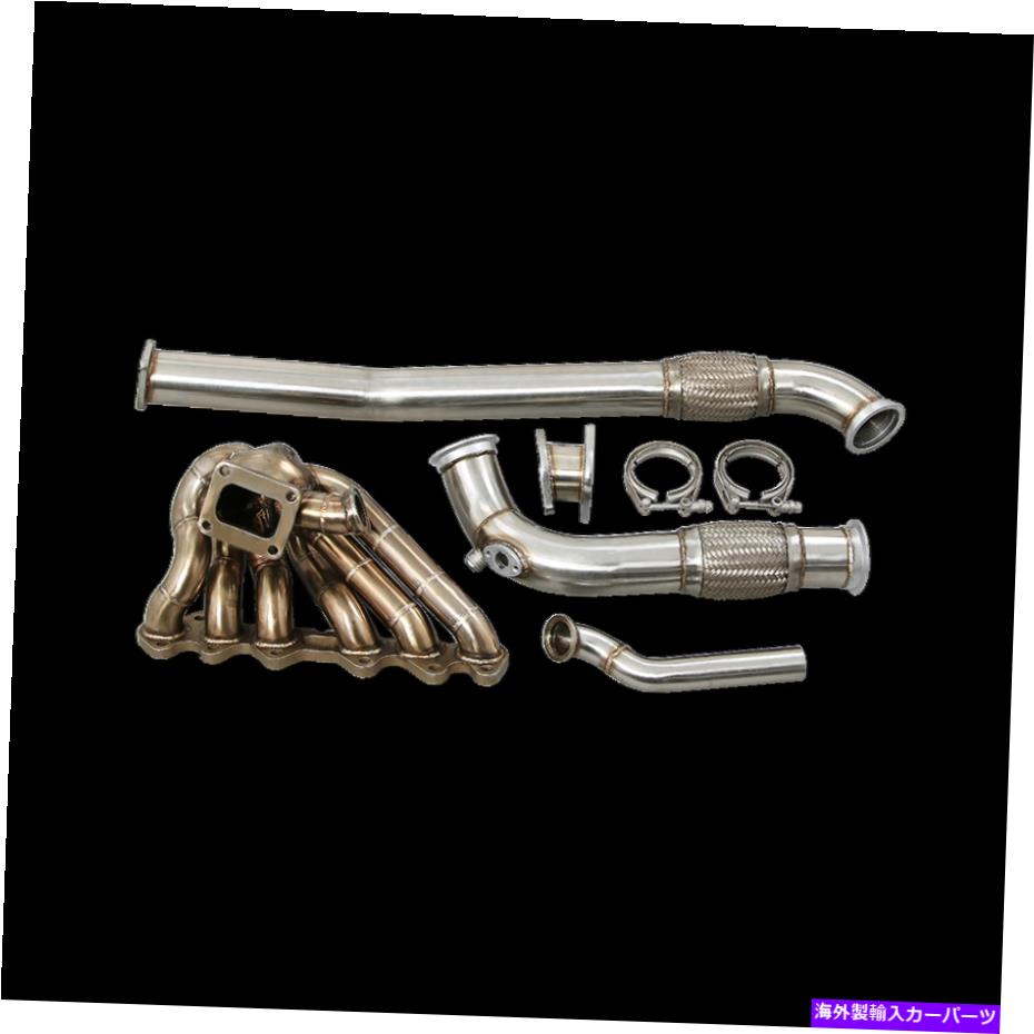 exhaust manifold 2JZ-GTEエンジンを備えた86-91 Mazda RX7 FC用のCXRACING TURBOマニホールドキット CXRacing Turbo Manifold Kit For 86-91 Mazda RX7 FC with 2JZ-GTE Engine【並行輸入品】