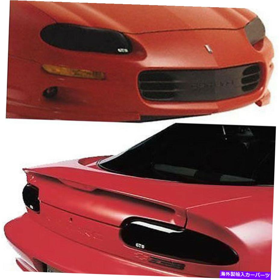 Headlight Covers 98-02カマロスモークGTSアクリルヘッドライトテールライトカバーGT0325S GT029 Fits 98-02 Camaro Smoke GTS Acrylic Headlight Taillight Covers GT0325S GT029【並行輸入品】