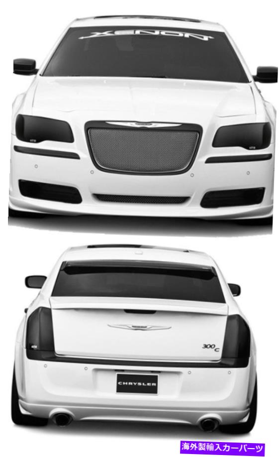 Headlight Covers フィット11-14クライスラー300 GTSスモークアクリルヘッドライトフォグテールライトカバー6pc new Fits 11-14 Chrysler 300 GTS Smoke Acrylic Headlight Fog Taillight Covers 6pc NEW【並行輸入品】