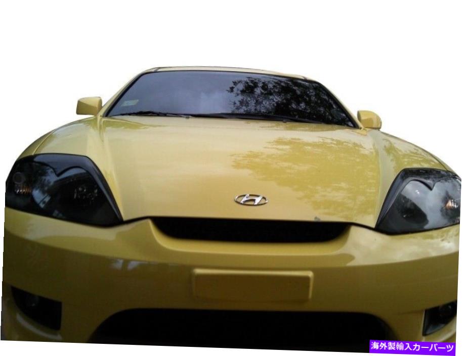 Headlight Covers カーボンファイバー用03-05ヒュンダイティブロンクーペヘッドライト眉まねまぶた For Carbon Fiber 03-05 Hyundai Tiburon Coupe Headlights Eyebrows Eyelids Eyelid【並行輸入品】