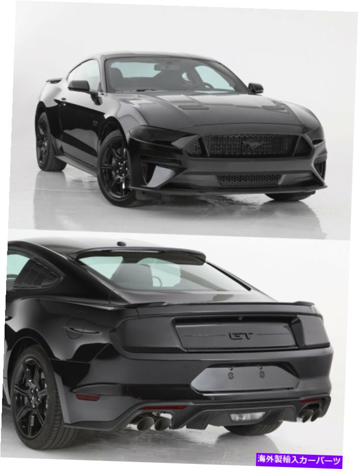 Headlight Covers フィット18-21マスタングGTSスモークアクリルヘッドライトターンテールライトカバー6pcセットnew Fits 18-21 Mustang GTS Smoke Acrylic Headlight Turn Taillight Covers 6pc Set NEW【並行輸入品】