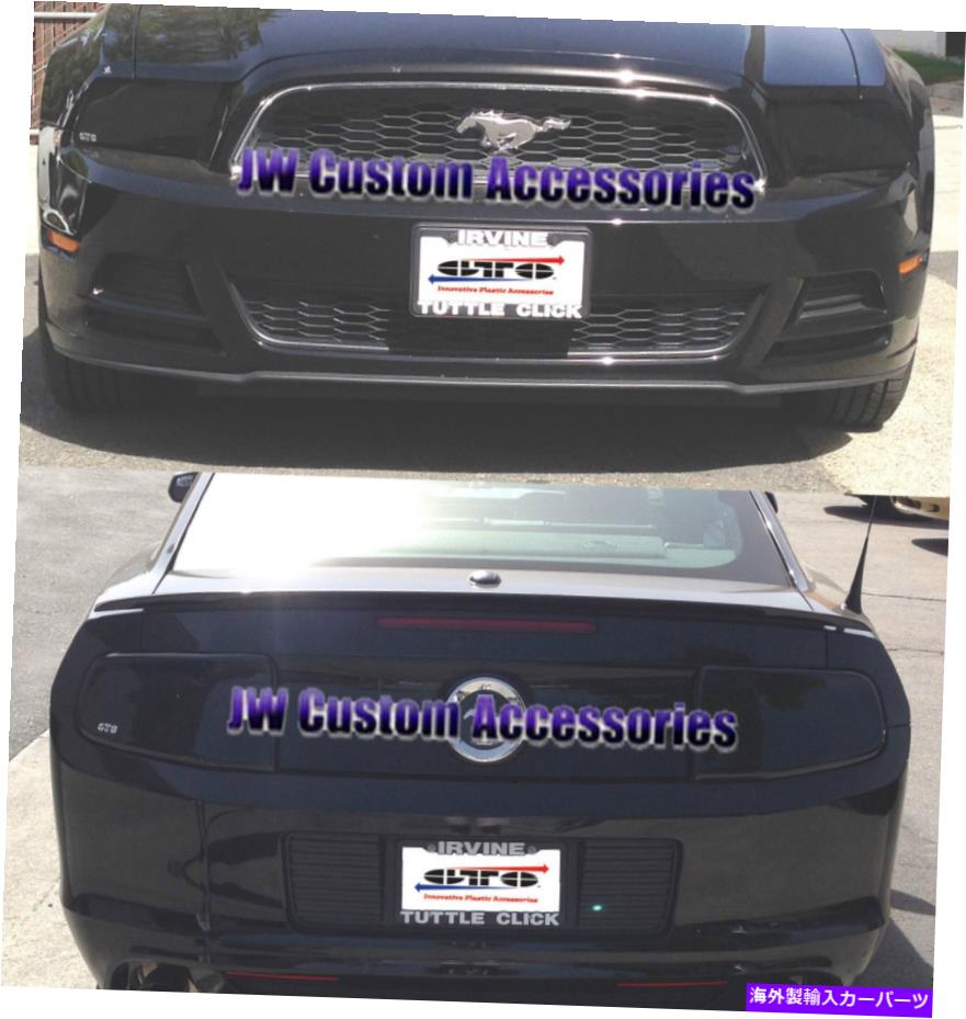Headlight Covers フィット13-14フォードマスタングV6 GT GTSスモークアクリルヘッドライトテールライトカバー4PC Fits 13-14 Ford Mustang V6 GT GTS Smoke Acrylic Headlight Taillight Covers 4pc【並行輸入品】
