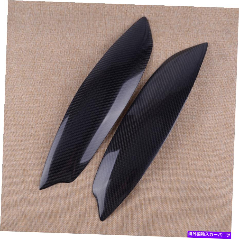Headlight Covers 1Set/2PCSカーボンファイバーヘッドライトアイブローまぶたカバーVWゴルフMK5 05-07に適しています 1Set/2pcs Carbon Fiber Headlight Eyebrow Eyelid Cover Fit for VW Golf MK5 05-07【並行輸入品】