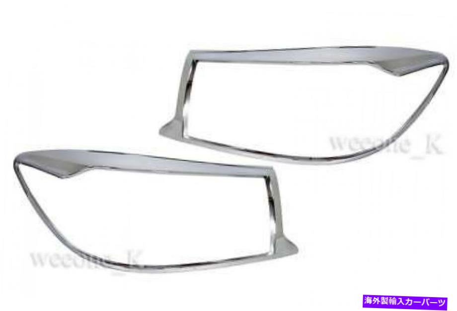 Headlight Covers Toyota Fortuner 2009 2010のクロムヘッドライトカバートリムの使用 CHROME HEADLIGHT COVER TRIM USE FOR TOYOTA FORTUNER 2009 2010 2011【並行輸入品】