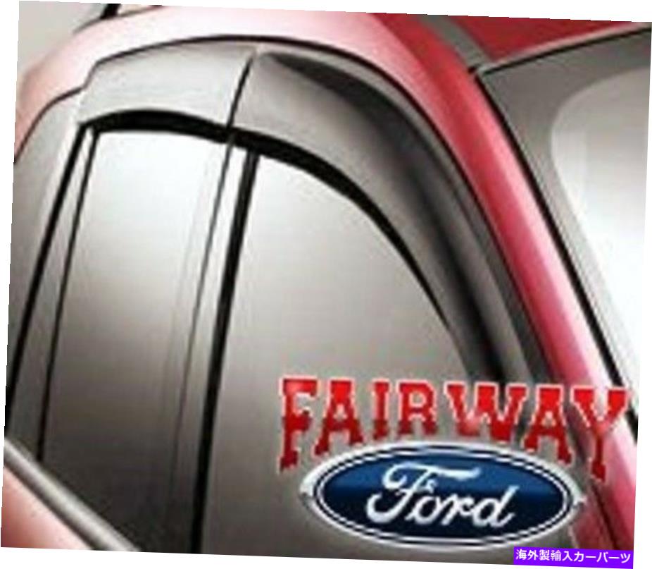 バグシールド 07 Thru 14 EdgeMKXOEM本物のフォードスモークサイドウィンドウベントデフレクターキット4-PC 07 thru 14 Edge MKX OEM Genuine Ford Smoke Side Window Vent Deflector Kit 4-pc【並行輸入品】