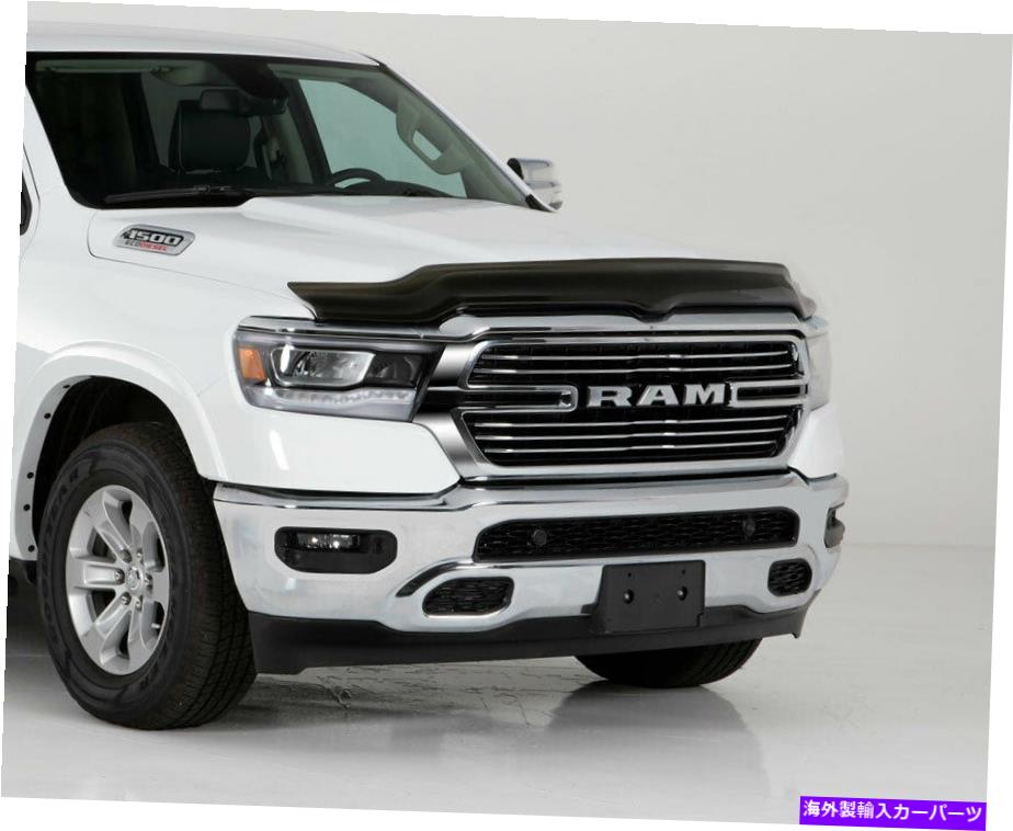 バグシールド フィット19-21ラム1500 GTS煙アクリルバグガードフードデフレクター保護70181S Fits 19-21 Ram 1500 GTS Smoke Acrylic Bug Guard Hood Deflector Protection 70181S【並行輸入品】
